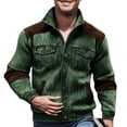 thumbnail image 4 of LEKWK Mens Cargo Jacket Stand Collar Zip up Coat Multi Pockets Workwear Top Heavyweight Durable Utility Shirt Outdoor Hiking Camping Fishing Gear, 4 of 6