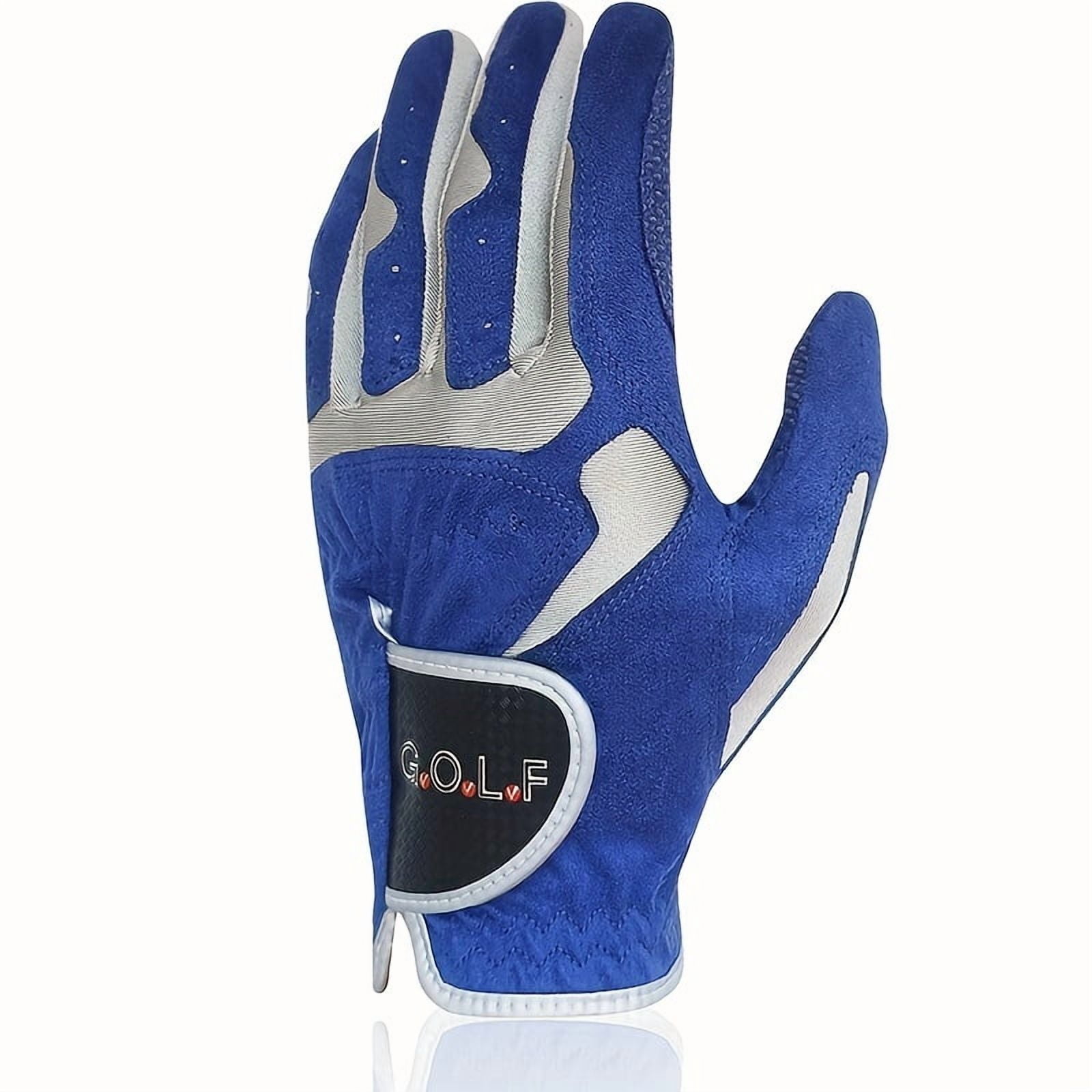 Golf Anti-Slip Gloves for Men, Super Thin and Comfortable, Breathable, for Driving and Outdoor Sports, Blue, Left and Right Gloves
