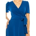 thumbnail image 5 of MOA COLLECTION Women's Stylish Solid Faux Wrap Dress with Deep V-Neck, 5 of 5