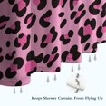 thumbnail image 6 of Pink and Black Of Leopard Print Shower Curtain 36"x72" ,Bathroom Decorative Shower Curtains Set with 12 Hooks,Modern Waterproof Washable Shower Curtain, 6 of 6