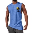 thumbnail image 2 of Jaunzuar Tank Tops Men Running Crew Neck Sleeveless Shirts Loose Workout Casual Muscle Shirts, S-2XL, 2 of 5