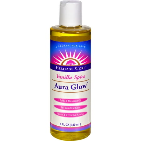 Vanilla Bath Oil - Heritage Store Aura Glow Body Oil - Vanilla - 8 oz
