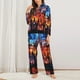 thumbnail image 2 of Balery Magical Stained Glass Castle Conjunto de Pijama con Estampado para Mujer, Conjunto de Dos Piezas con Manga Larga, Ropa de Dormir Suave con Bolsillos, Pijamas Cómodos-Small, 2 of 7