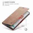 thumbnail image 2 of Dteck For Samsung Note 10 Plus CaseMe Slim PU Leather Flip Magnet Case Cover Retro Style Frosted Lightweight Protective Shell Holster, brown, 2 of 3