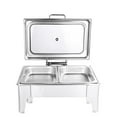 thumbnail image 4 of Electric Chafing Dish Adjustable Temp Roll Top Food Warmer, Electric Food Servers and Warmers, Food Heater Tray with Glass Lid, Heated Serving Station Buffet for Wedding, Catering Events (D), 4 of 9