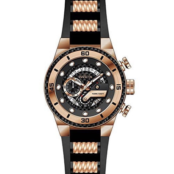 Invicta Men's 24226 S1 Rally 51mm Chronograph Black & Gold Polyurethane Watch