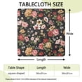 thumbnail image 2 of Pioneer Flower Floral Print Pattern Square Fitted Tablecloth with Elastic Edge,Square Table Cover,Washable Elastic Table Cover for Home Kitchen Party Decor 36"x36", 2 of 6