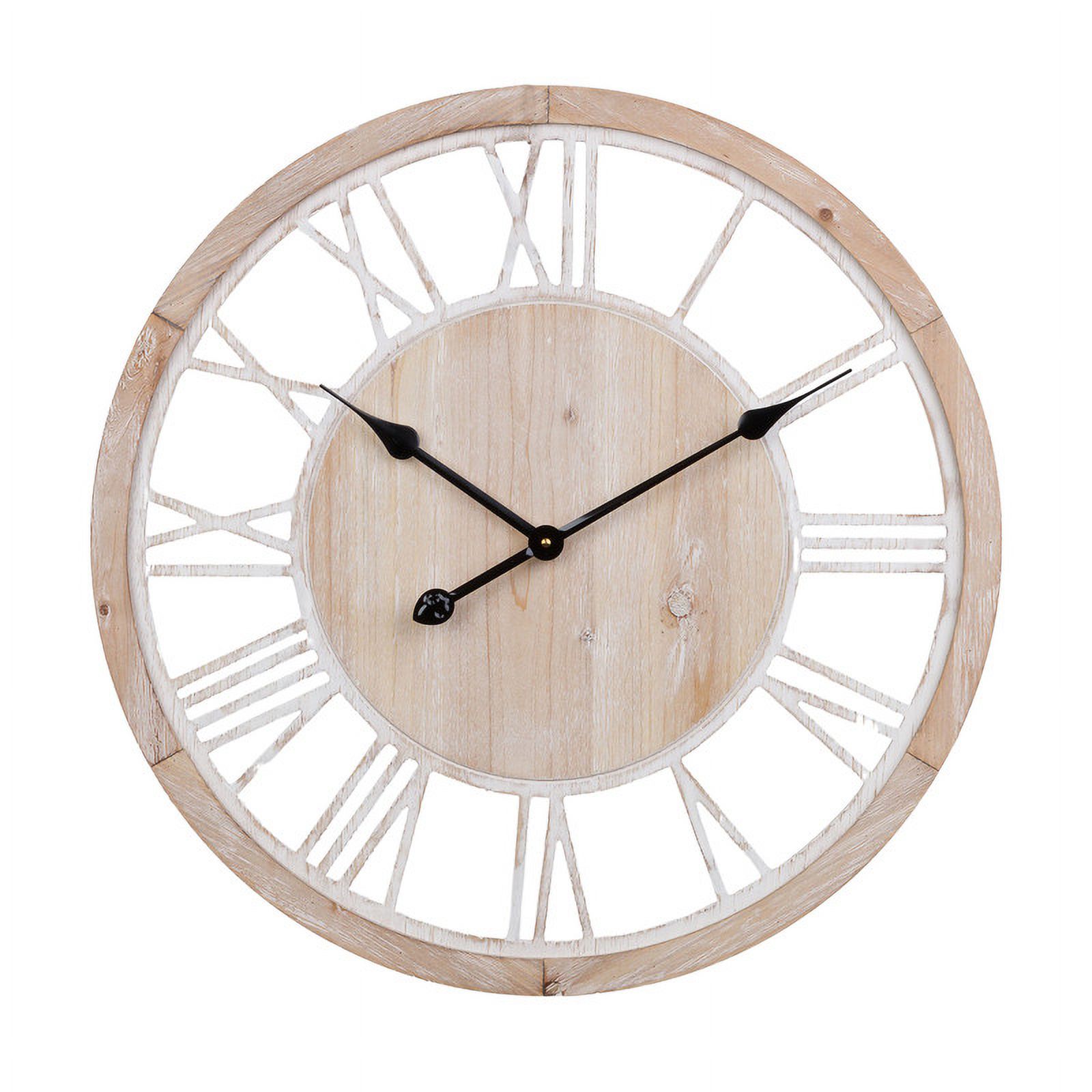 Seraphine Distressed Farmhouse Wooden Wall Clock