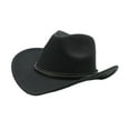 thumbnail image 4 of Sombrero de vaquero elegante sombrero de para la fiesta de la fiesta del festival de cosplay mujeres hombres Negro, 4 of 8