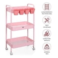 thumbnail image 2 of Carrito Organizador De Acero Multifunción Con Ruedas Rosa, 2 of 3
