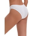 thumbnail image 3 of INSPIRE CHIC Women's Lace Low Rise Butt-Lifting Ribbed Briefs Comfortable Breathable Panties S White, 3 of 5