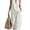 White, variant on Women's Denim Two Piece Set Halter Top Wide Leg Pants Outfit(Navy,XL)