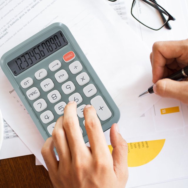 RKSTN Plastics Small calculator Small Sugars Cubes Calculator 12 Digit Office Cute Creativeness Small Portable Accounting Office Computer