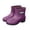 Purple, variant on Puntoco Women's Short Rain Boots Waterproof Chelsea Ankle Rubber Garden Shoe Purple 8