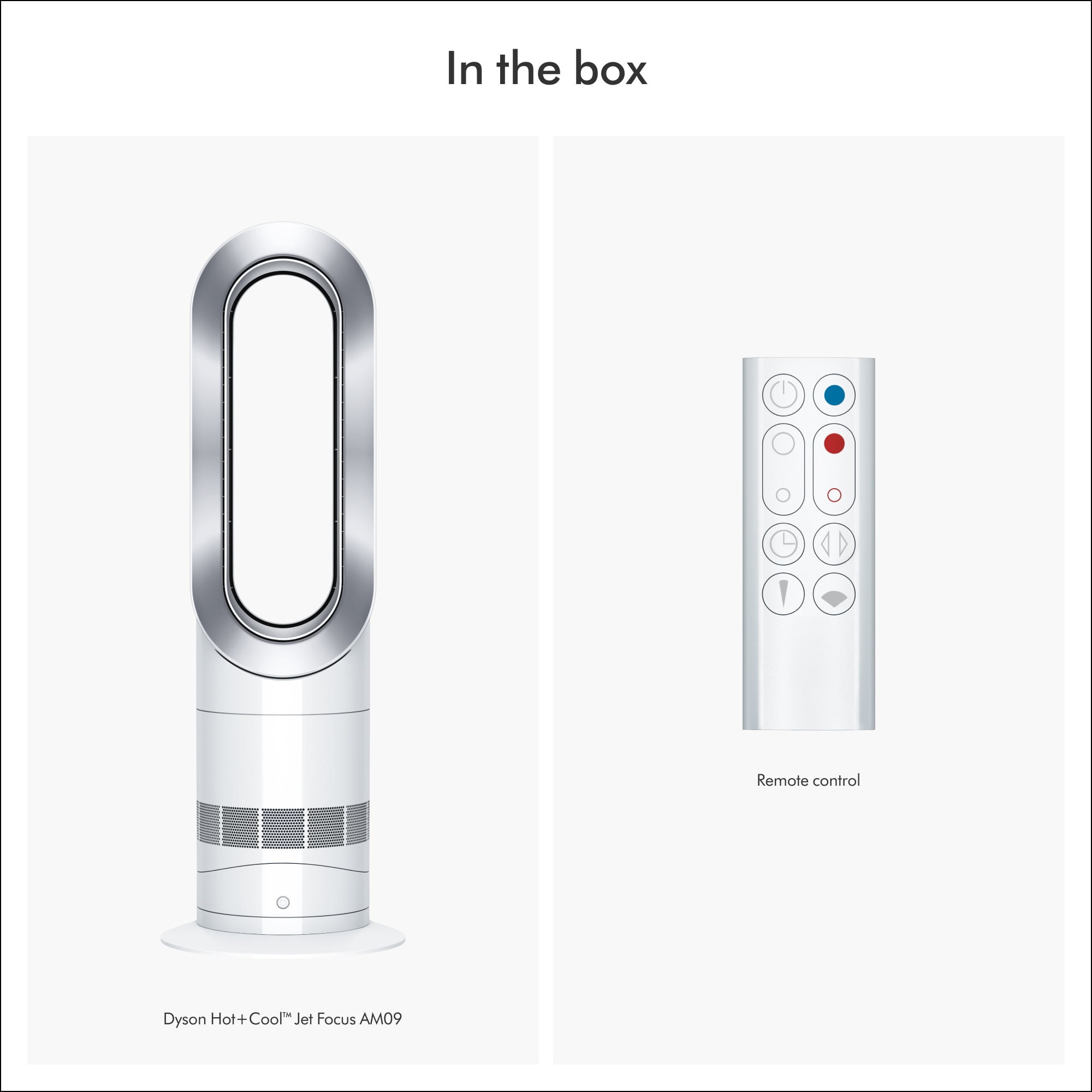 Dyson Hot+Cool™ Jet Focus fan heater AM09 | White/Silver | New