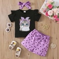 thumbnail image 2 of UAYOTSE Toddler Baby 6M 12M 18M 2T 3T Girl Outfits Floral Summer Clothes Infant Spring Ruffle Sleeve Shirt Tops Cute Shorts Set,Sizes 4-5 Years, 2 of 7