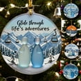 thumbnail image 4 of Ski Christmas Decorations 2D Ornament Unique Festive Whimsical Hanging Loop Durable Material Easy Display Gift for Ski Enthusiasts Family Home Tree Mantel Holiday Decor 1 Piece, 4 of 4