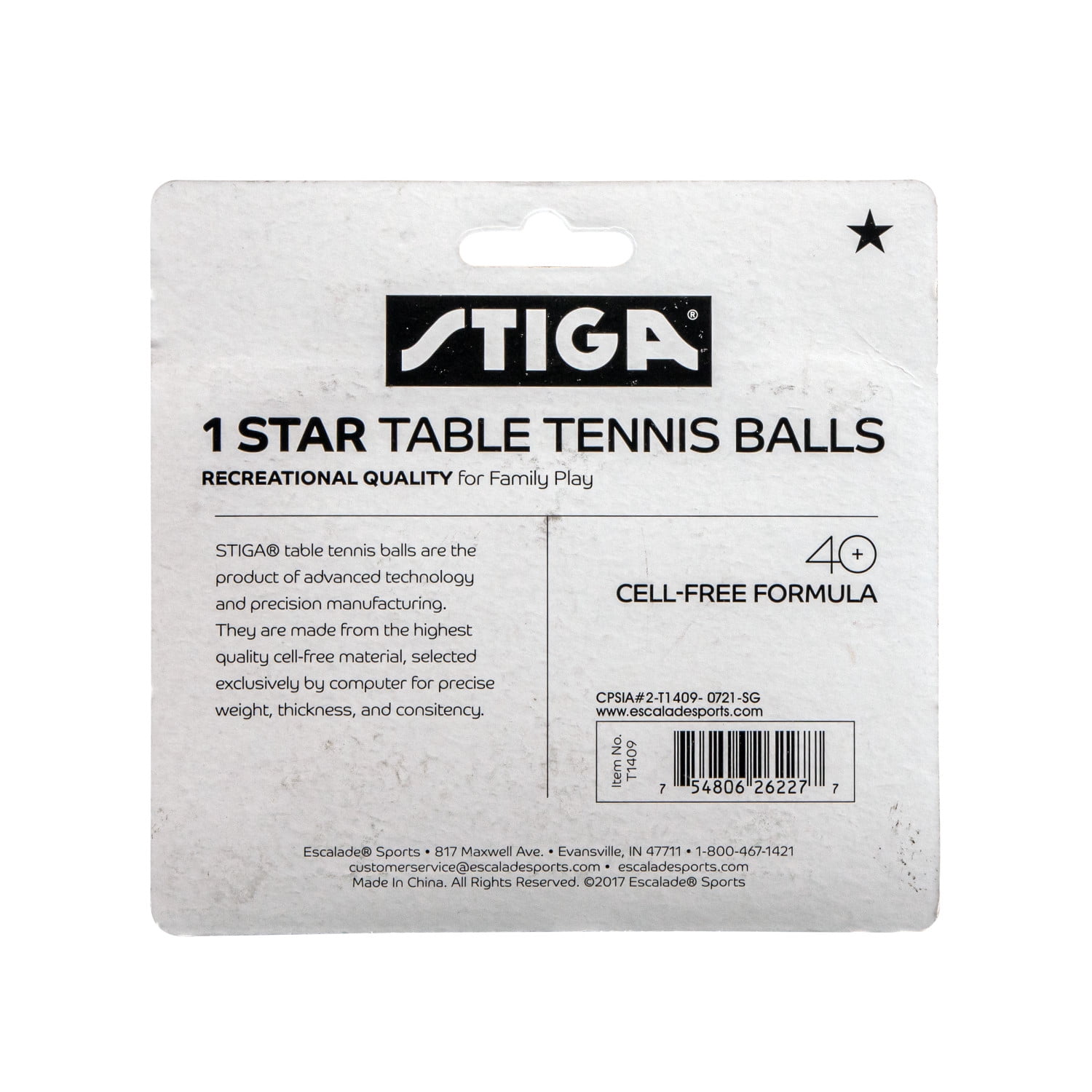 STIGA 1-Star White Table Tennis Balls (6 Pack)