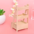 thumbnail image 3 of MasteelfCA 2PCS 1:12 Mini House Decorations Miniature Home Decoration Wooden Simulation Flower Shelf Miniature Flower Shelf Model for Home Decor, 3 of 8