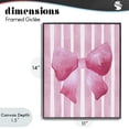 thumbnail image 4 of Stupell Industries Glam Chic Bow on Pink Stripes Black Framed Giclee Art, 11 x 14, by Camila Juncos, 4 of 8