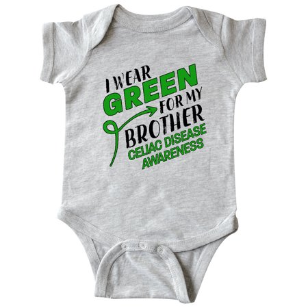 

Inktastic I Wear Green for my Brother- Celiac Disease Awareness Gift Baby Boy or Baby Girl Bodysuit