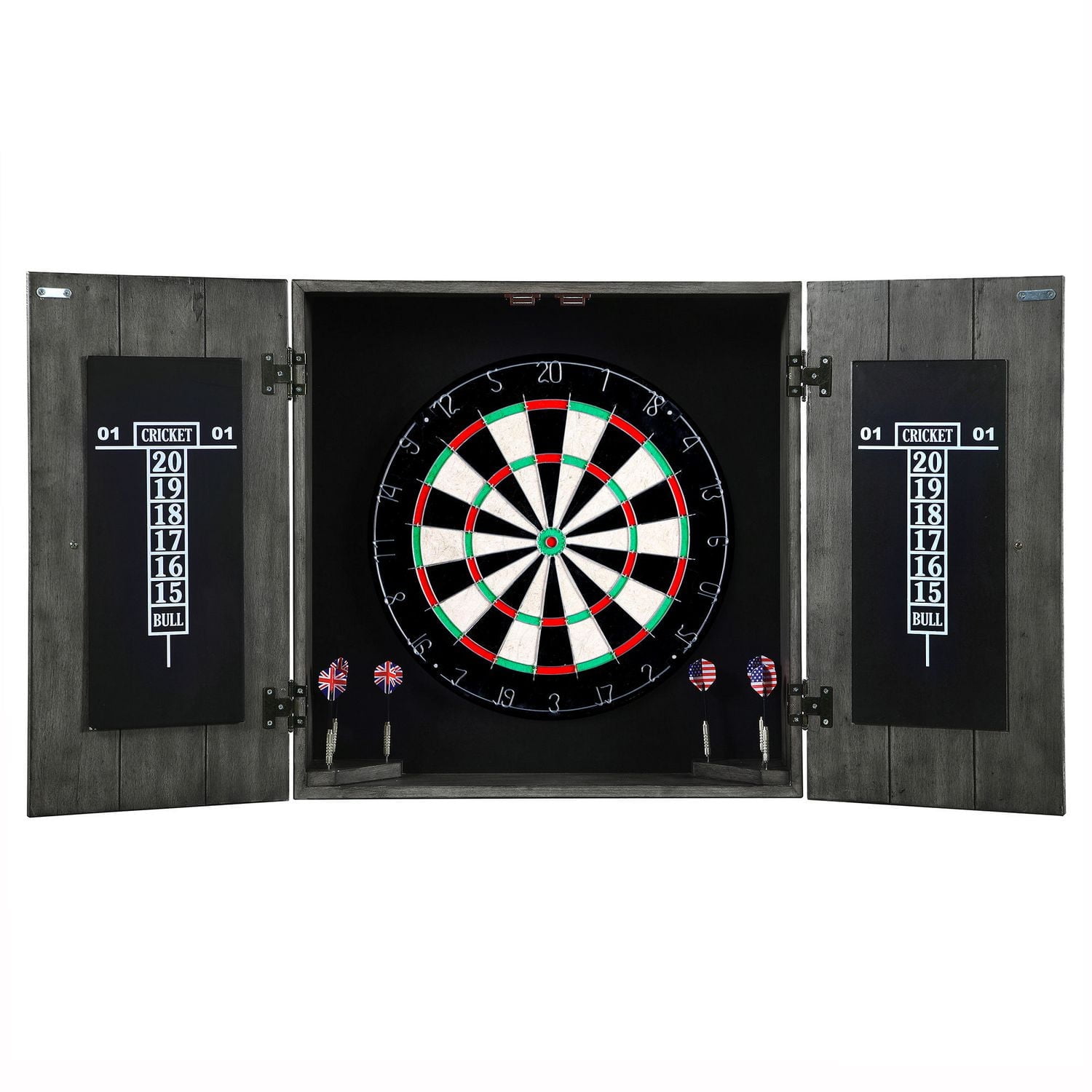Hathaway Drifter Solid Wood Dartboard & Cabinet Set