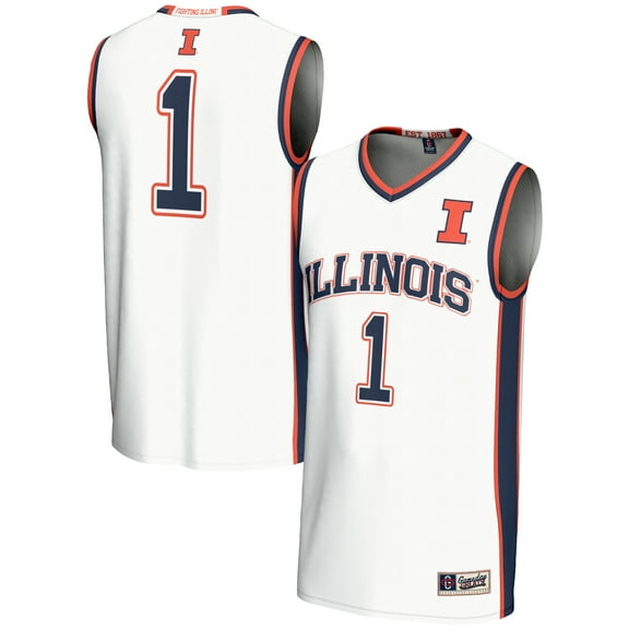 Unisex GameDay Greats #1 White Illinois Fighting Illini Lightweight Basketball Jersey