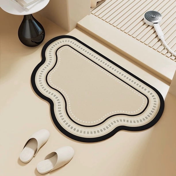 Alfombra de suelo de baño de 40x60cm, alfombrilla absorbente de barro de diatomeas, alfombrilla antideslizante de secado rápido for baño, alfombra especial for puerta de baño