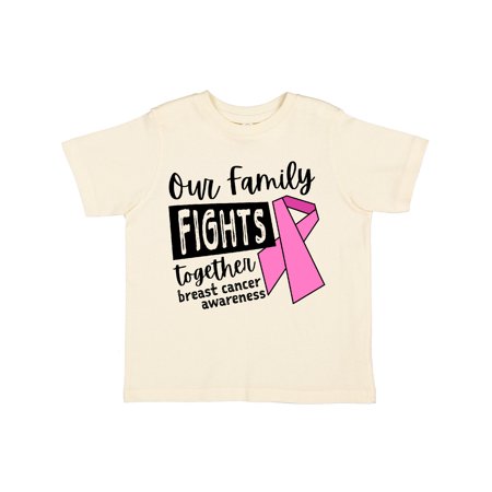 

Inktastic Our Family Fights Together Breast Cancer Awareness Gift Toddler Boy or Toddler Girl T-Shirt