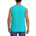 thumbnail image 4 of Uemuo Aqua Pattern Men's Sleeveless T-Shirt,Muscle Athletic Tank Top, Moisture-wicking Quick-dry Breathable Classic Tee Top for Gym Run Outdoor Sports-Medium, 4 of 8