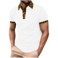 thumbnail image 2 of WAVSUF Lapel Polos Men Soft Pique polo Shirt Button T-Shirt White Size XL, 2 of 5