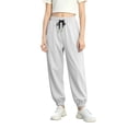 thumbnail image 5 of ZXLBBD Boys Elastic Waisted Drawstring Joggers Sweatpants Letter Print Athletic Trousers with Pockets for Kids Youth Versatile Casual Outdoor,Light Gray,Size 15 Y-16 Y, 5 of 7