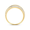 thumbnail image 4 of FB Jewels 10kt Two-tone Gold Mens Round Diamond Wedding Band Ring 1/4 Cttw Size 12, 4 of 4
