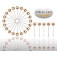 thumbnail image 2 of 1/8 Inch Map Tacks, Push Pins, Plastic Round Head, Steel Point,100-Count,Gold Colors, 2 of 5