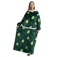 thumbnail image 4 of Blanket Hoodie Robe With Giant Pocket Lamb Lined Design For Spring Winter Fall Sleeping Wear, 4 of 6