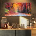 thumbnail image 1 of Route dans Belle Forêt d'Automne - Art sur Toile Forêt Moderne, 1 of 3