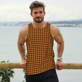 thumbnail image 6 of Logiee Black And Orange Houndstooth Print Men's Workout Tank Top,Quick Dry Workout Tank Top,Gym Muscle Tee,Fitness Bodybuilding Sleeveless T Shirt-4X-Large, 6 of 7