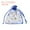 Bright Blue-Gold, variant on Organza Bag 4" x 5", Heart Mesh Bags Drawstring Gift Bags Party Favor Bag Jewelry Pouches Rose Red-Gold, 100Pcs