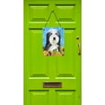 thumbnail image 2 of Bearded Collie in Summer Flowers Wall or Door Hanging Prints, 2 of 2