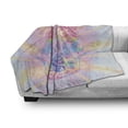 thumbnail image 3 of Hamsa Soft Flannel Fleece Throw Blanket, Energy Flow Aura Inspired Design Harmony Yoga Theme, Cozy Plush for Indoor and Outdoor Use, 50" x 60", Pale Pink Peach and Aqua, by Ambesonne, 3 of 6