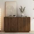 thumbnail image 2 of CQSXDA Fluted Modern Buffet Cabinet in Wood, Sideboard with Adjustable Shelves for Storage, brown, 2 of 6