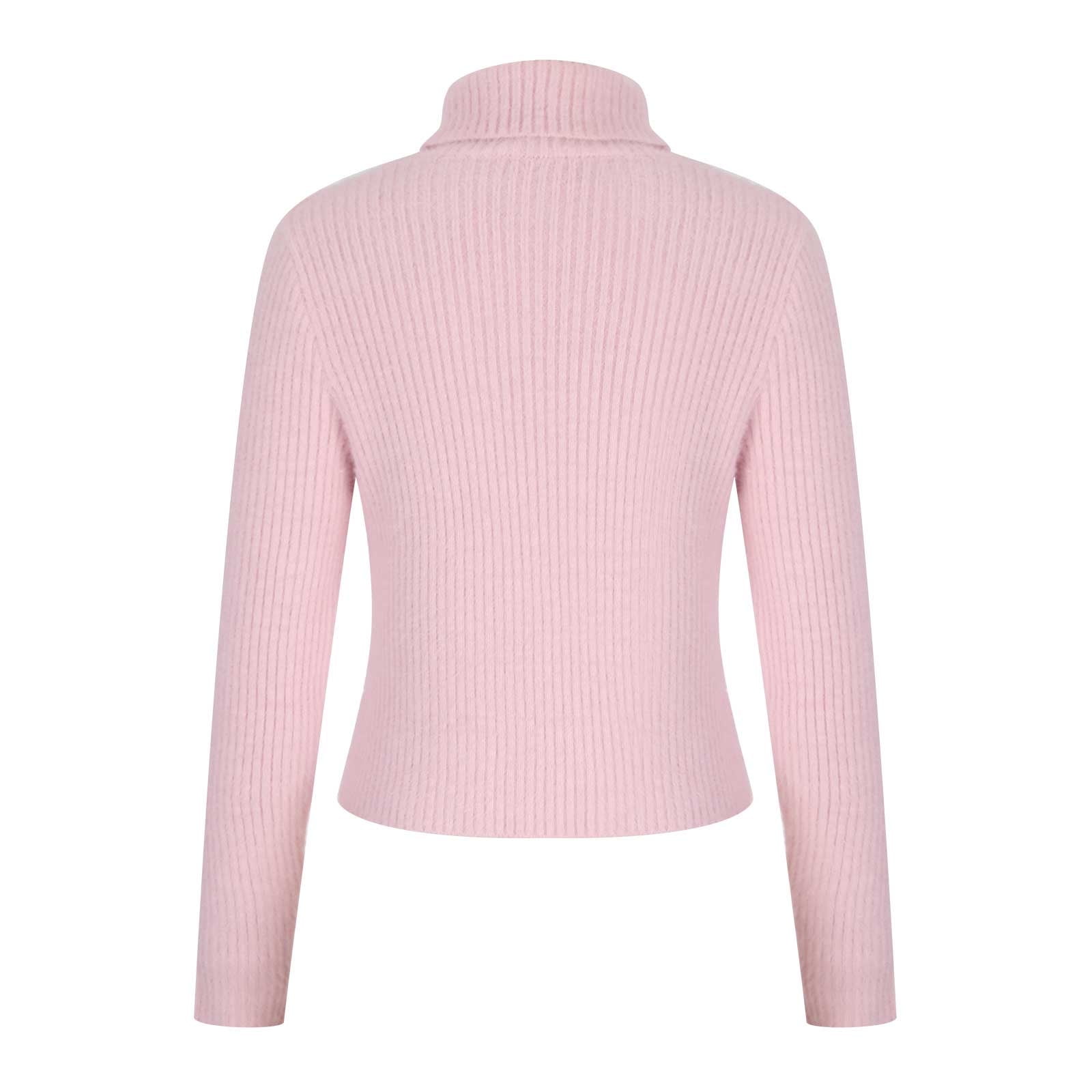 MSGM Kids ribbed-knit roll-neck jumper - Purple