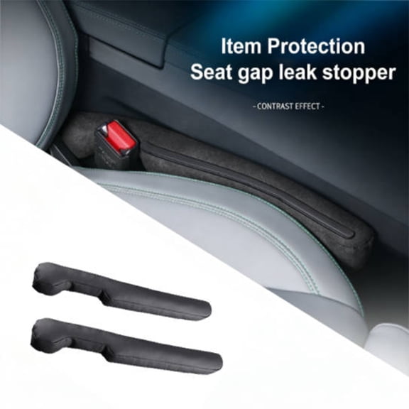 Durable Leather Car Seat Gap Filler Spacer, Soft Seat Crevice Blocker, Fill The Gap Between Seat, Universal Seat Side Gap Filler Fit Car SUV Truck Console, Stop Things from Dropping, 2 Pack