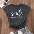 thumbnail image 4 of T-shirt Décontracté à Manches Courtes pour Usage Quotidien avec Col Rond et Imprimé Graphique, Coupe Ample pour Femmes, Confort Quotidien, 4 of 4