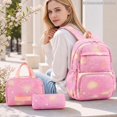 thumbnail image 3 of Schoolbag Backpack for College High Middle School Primary School Fashion Student bag, Cute Bookbag for Teens Women,3 PCS, 3 of 4