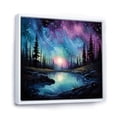 thumbnail image 2 of Designart "Dancing Lights of the Aurora Borealis VIII" Aurora Borealis Floater Framed Canvas Art Print, 2 of 7