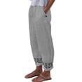thumbnail image 2 of YDLCAFD Baggy Pants Women Buttons Solid Pants High Waisted Wide Leg Pants Fashion Drawstring Elastic Trousers Comfy Straight Leg Long Pants With Pockets, 2 of 6
