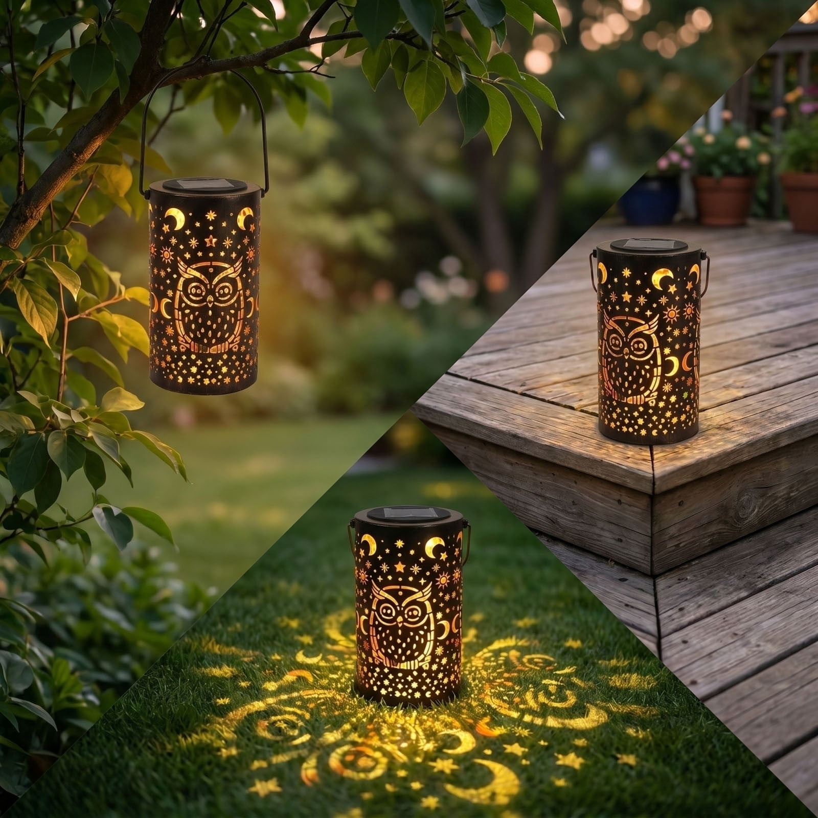 Solar Humming Bird Feeder IP65 With Solar Light Feeder Outdoor Waterproof Iron Hollow Decoration Gift Garden Light for Outdoors Hanging
