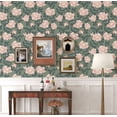 thumbnail image 4 of TOARTi Boho Wallpaper Pink Flower Peel and Stick Peony Nature Wall Decal For Bedroom Living Room 17.3in x 9.8ft, 4 of 8