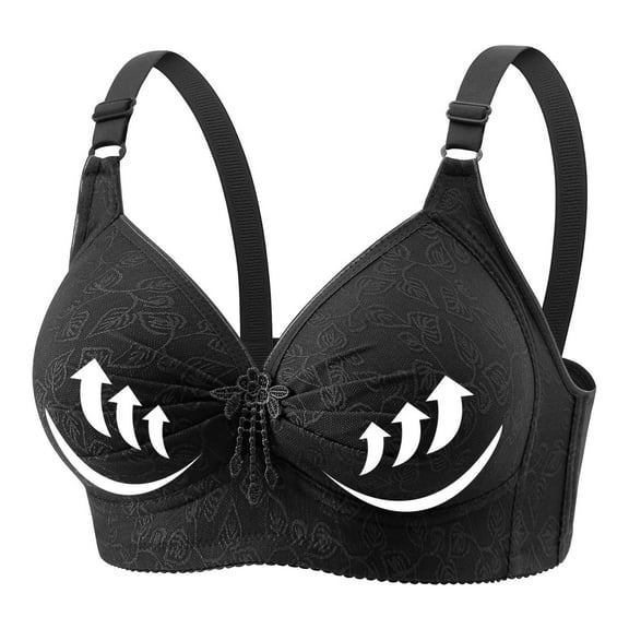 Comfortable Bras For Women Sevevn Woman's Lace Flower Gathered Together Large Size Daily Bra Underwear No Rims